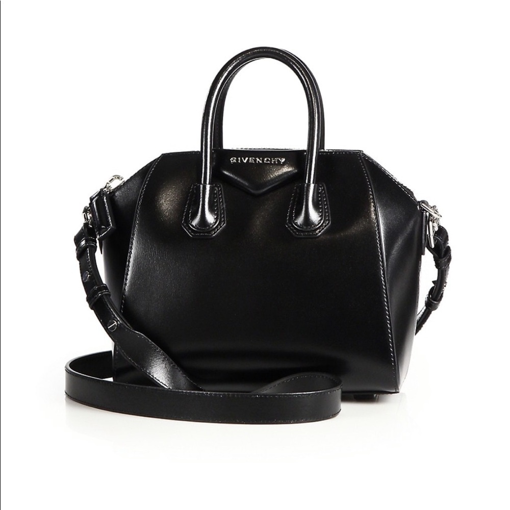 $1,850 NWT Givenchy
Mini Antigona Leather Satchel Bag, Black